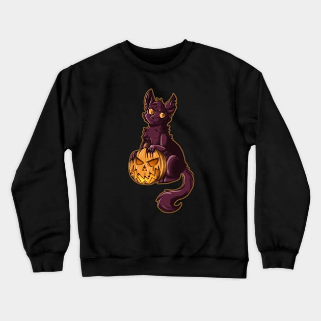 Pumpkin cat Crewneck Sweatshirt by Zorveechu